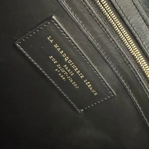 SEZANE Patent Leather Tote Bag In Mahogany - Picture 16 of 17